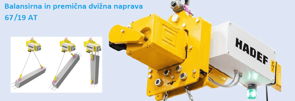 HADEF - Balansirna in premična dvižna naprava