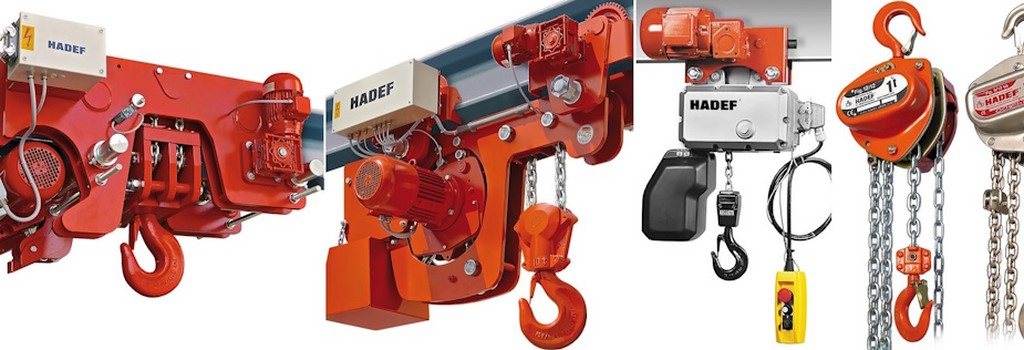 Hadef ročna, električna in pnevmatska dvigala