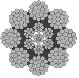 Prerez jeklene žične vrvi